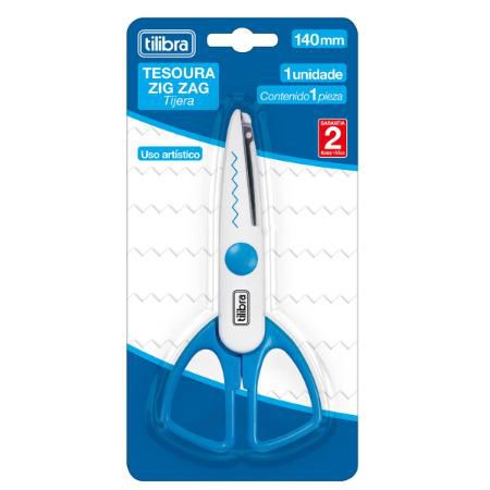 Tesoura 140MM ZIG-ZAG Cores Sortidas
