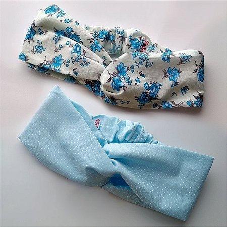 Kit Faixa Turbante Estampas Tecido