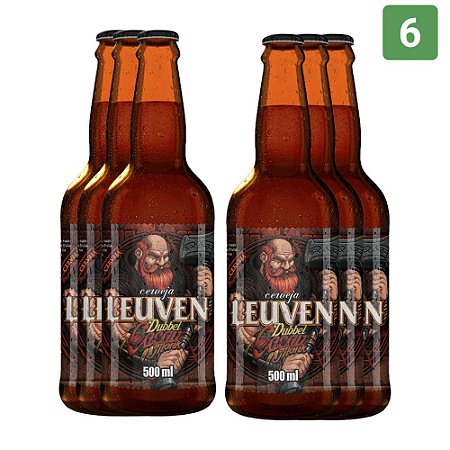 Pack 6 Cervejas Leuven Dubbel Cacau Monk (500ml)