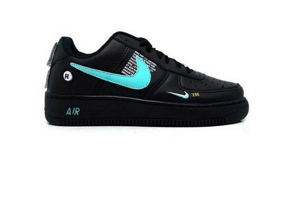 nike air force preto com azul