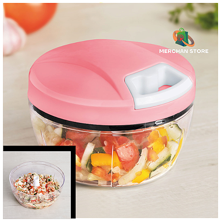 Mini Processador Multiuso Manual com 2 Laminas 180ml