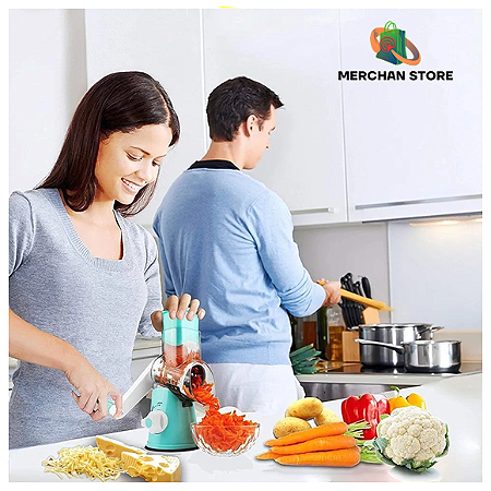 Processador Mulfifuncional 3 em 1 Kitchen Vegetable Lâminas em Aço Inox