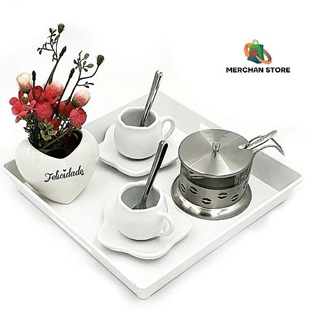 Açucareiro Luxuoso em Vidro e Aço Inox com Tampa e Colher 200ml