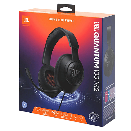 Headset JBL Quantum 100 M2 Gamer - Preto