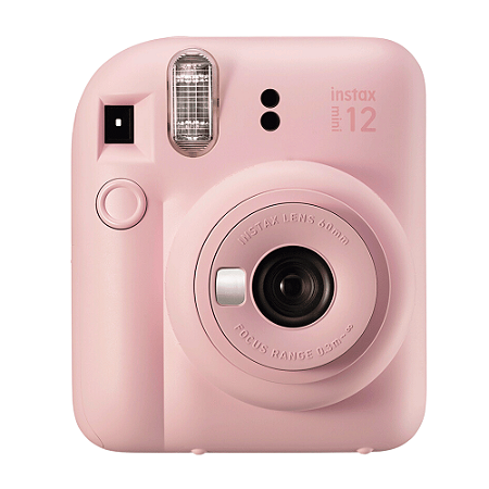 Câmera Fotográfica Instax Mini 12, Fujifilm Polaroid, Rosa