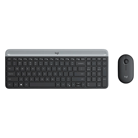 Combo Logitech Teclado e Mouse Slim MK470 Sem Fio