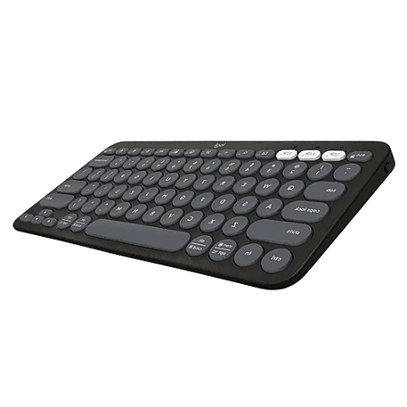 Teclado Logitech Pebble Keys 2 K380S Sem Fio, Bluetooth - Grafite