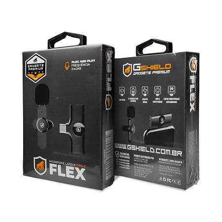 Microfone de Lapela Flex - Tipo C - Gshield