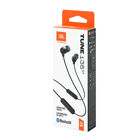Fone de Ouvido Bluetooth JBL Tune 135BT Preto - Lançamento