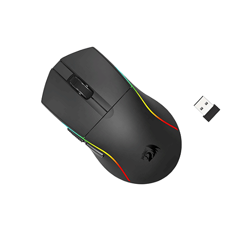 Mouse Gamer Redragon Deicide Lite, RGB, 10000 DPI, 5 Botões, USB-C, 2.4GHz, Bluetooth - M816-LIT Preto