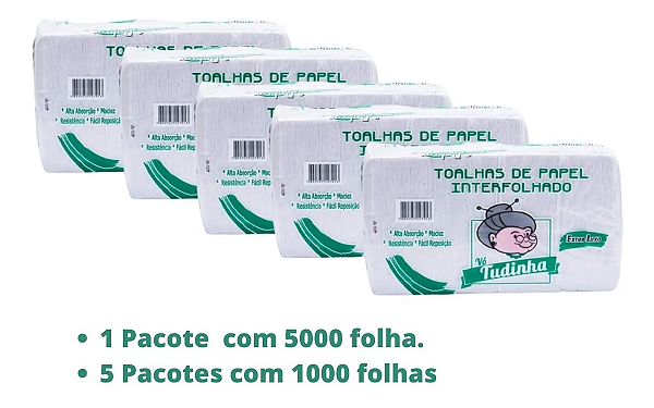 Toalha Interfolha Luxo Fardo (5x1000)