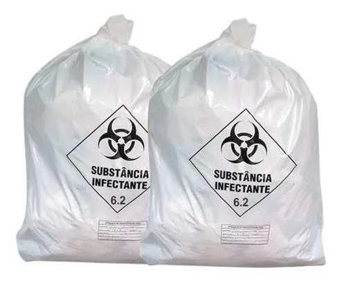 Sacos Para Lixo Hospitalar Infectante 30lt 59cm x 62cm cx Master c/3000 Unidades