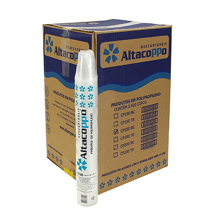 Copo AltaCoppo Super Premium 180ml c/100 uni