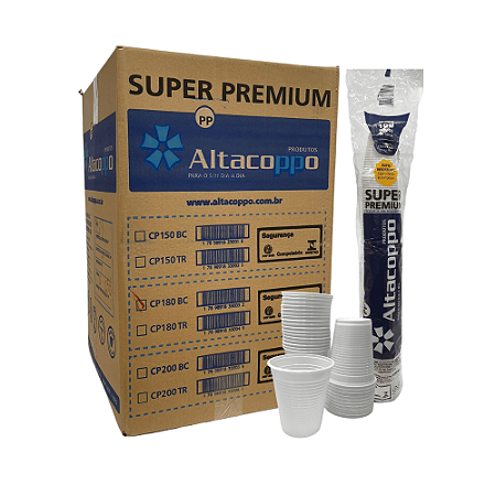 Copo AltaCoppo Super Premium 200ml c/100 uni