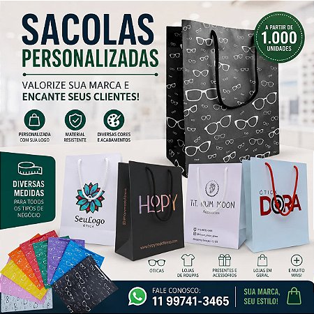 SACOLAS PERSONALIZADAS OU PERSONALIZAÇÃO GENÉRICA