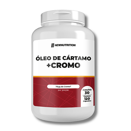 Óleo de Cártamo + Cromo 1000mg 120 Cápsulas - Newnutrition