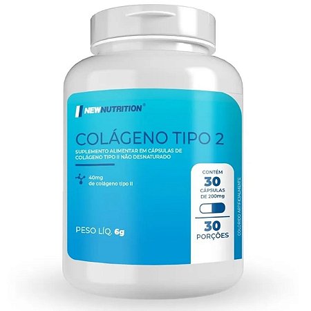 Colágeno Tipo 2 40mg 30 Porções - New Nutrition