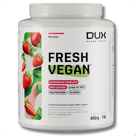 Fresh Vegan 450g Proteína 100% Vegana - Dux Nutrition