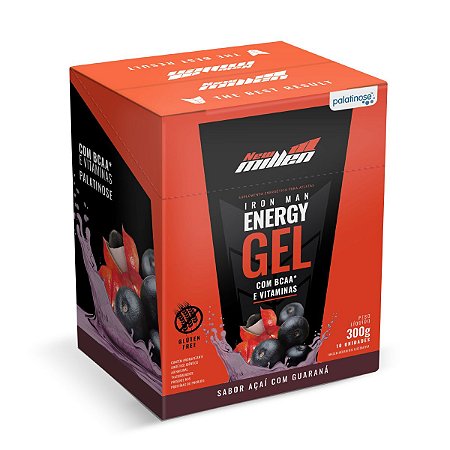 Iron Man Energy Gel Caixa Com 10 Sachês 10g - New Millen