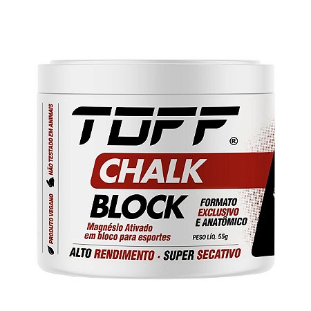 Chalk Block Magnésio Ativado em Bloco 55g - TOFF