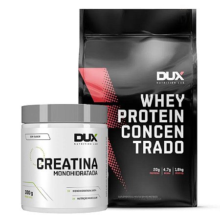 Kit Whey Concentrado 1,8Kg + Creatina 300g - Dux Nutrition