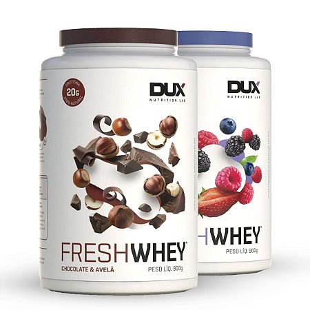 Kit 2x Fresh Whey 3W 900g Sabores - Dux Nutrition