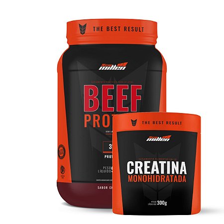 Kit Beef Protein Isolado 900g + Creatina 300g - New Millen