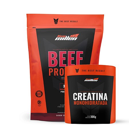 Kit Beef Protein Isolado 1,8Kg + Creatina 300g - New Millen