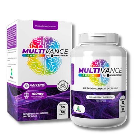 Multivance Brain 60 Cápsulas Saúde Cerebral - NewNutrition