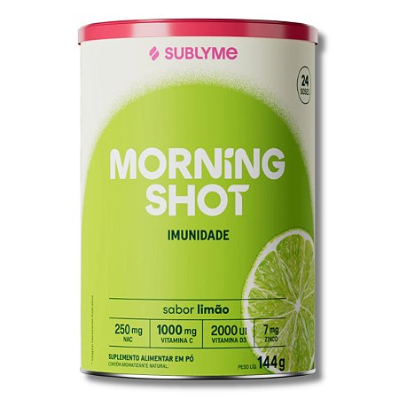 Morning Shot Para Imunidade 144g Limão - Sublyme