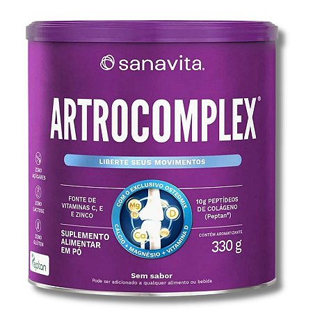 Artrocomplex 330g Colágeno Articulações e Ossos - Sanavita