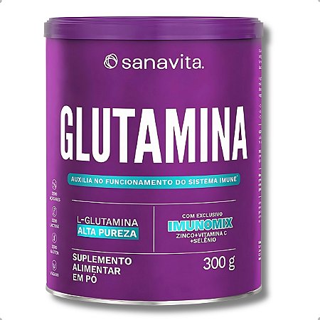 Glutamina 300g Lata - Sanavita