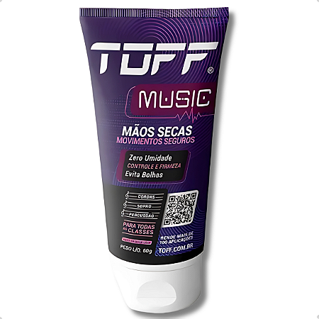 Gel Music Mãos Secas Anti Suor 60g - TOFF