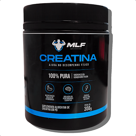 Creatina Monohidratada e Micronizada 300g 100% Pura - MLF Suplementos