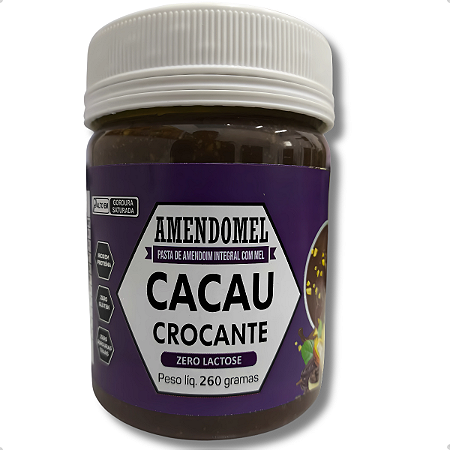 Pasta de Amendoim 260g Cacau Crocante - Amendomel