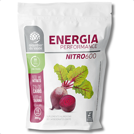 Nitro 600 390g Pré-Treino Energia Sustentada Alquimia da Saúde