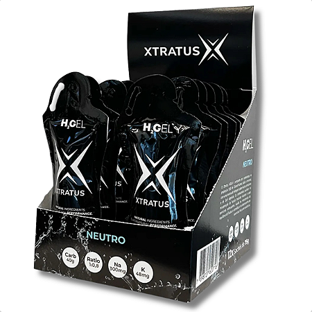 H2 Gel Neutro Cx 12x40g Carboidrato Rápido Xtratus