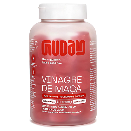 Gomas de Vinagre de Maçã Detox Guday 60 unidades