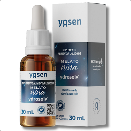 Melatonina Ydrosolv 30ml Yosen Sono Rápido e Natural