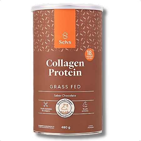 Collagen Protein Selvs 480g Chocolate – Colágeno Tipo I e III