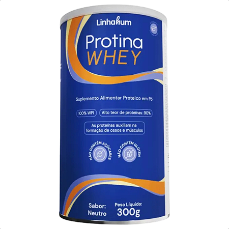 Protina Whey Linhahum 300g Whey Protein Isolado Neutro