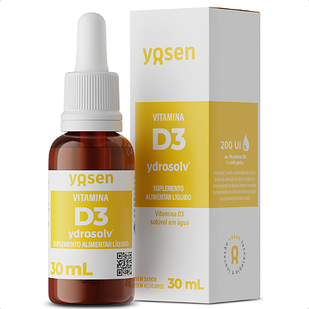 Vitamina D3 Yosen YDROSOLV Gotas Alta Absorção 30ml