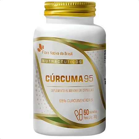 Cúrcuma Extrato 95% Flora Nativa 60 Cáps Anti-inflamatório