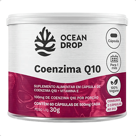 Coenzima Q10 - 60 Cápsulas de 500mg - Ocean Drop