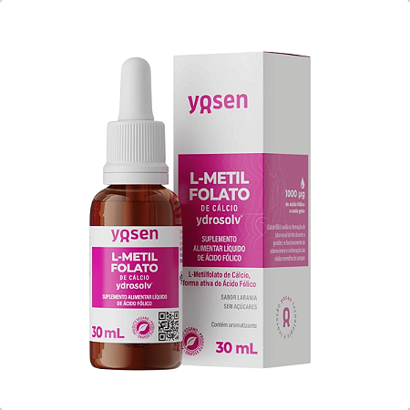 L-Metilfolato de Cálcio Ydrosolv - Sabor Laranja - 30 ml - Yosen