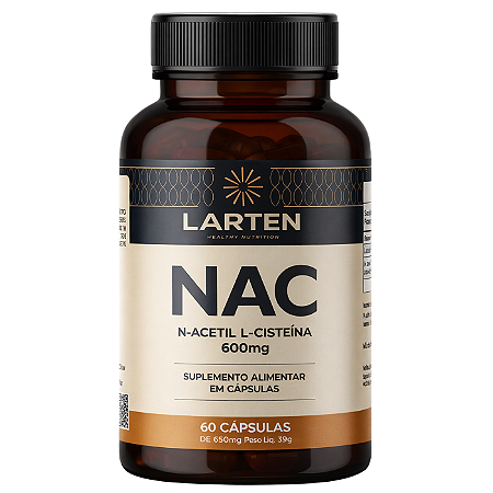 Nac N-acetilcisteína 600mg 60 Cápsulas Larten Health