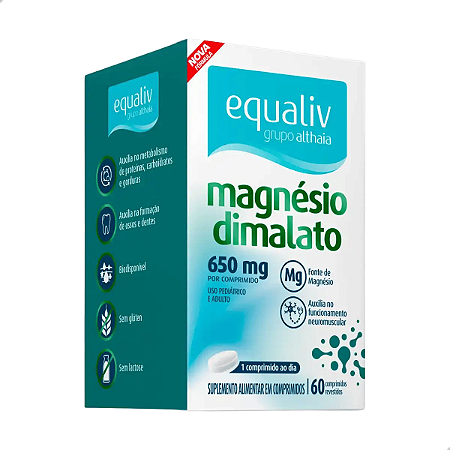 Magnésio Dimalato 60 comprimidos - Equaliv