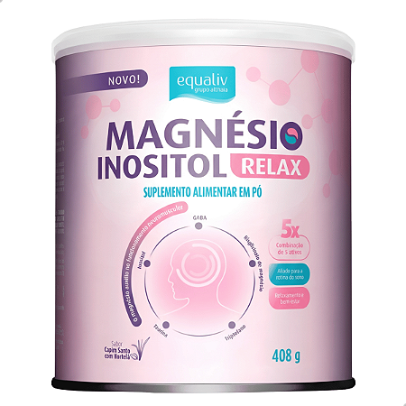 Magnésio Inositol Relax Sabor Capim Santo com Hortelã 408g - Equaliv