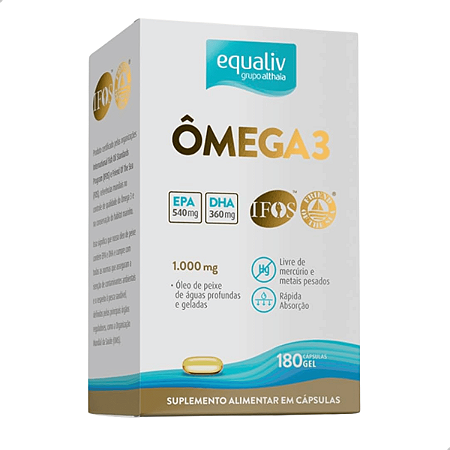 Ômega 3 - 180 Cápsulas - Equaliv