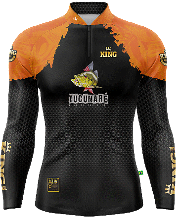 CAMISETA DE PESCA KING BRASIL COM PROTEÇÃO UV 50+ (KFF600)